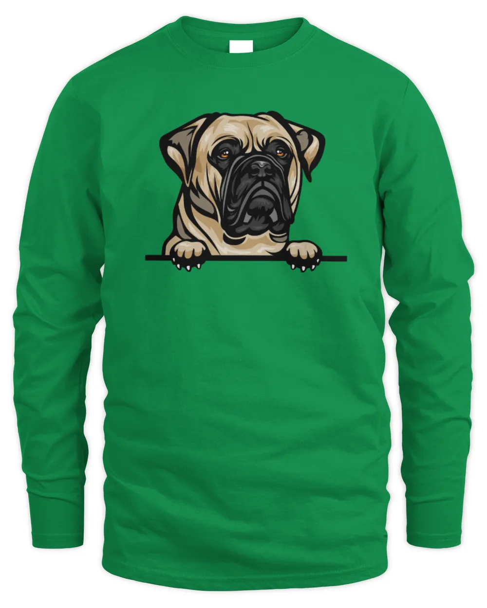 Animal Dog Bull Mastiff Shirt Men's Long Sleeved T-Shirt irish-green s