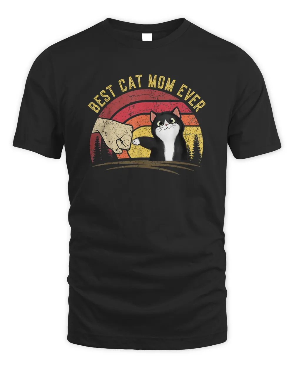 Vintage Best Cat Mom Ever Cat shirts for Women - Funny Cat T-Shirt Unisex Standard T-Shirt black s