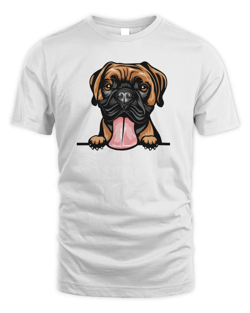 Animal Dog Boxer 8jjj4rfff Color Peeking Shirt Unisex Standard T-Shirt white s