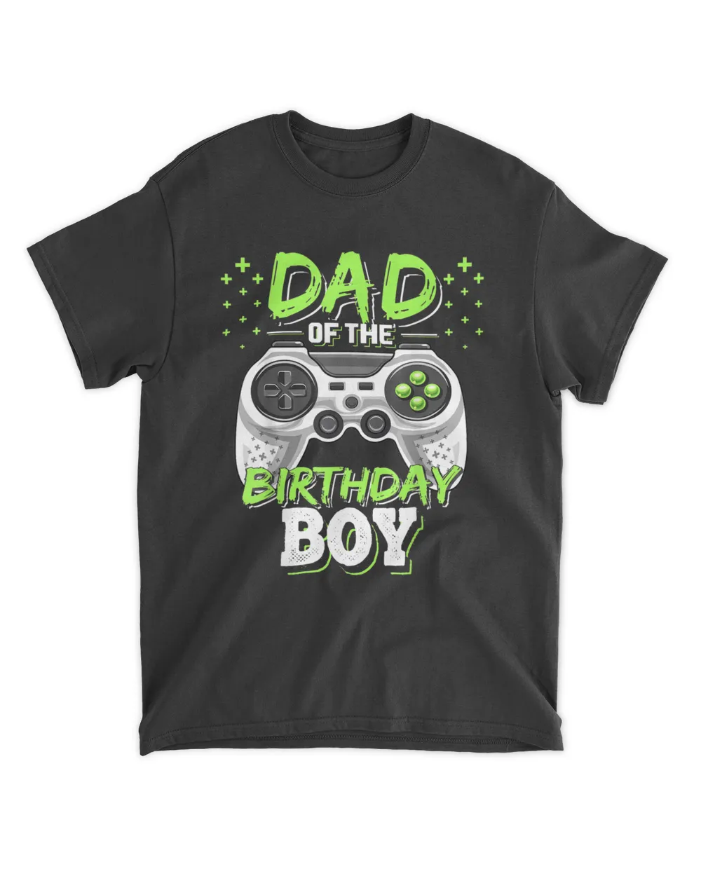 Mens Dad of the Birthday Boy Matching Video Gamer Birthday Party T-Shirt Unisex Standard T-Shirt black s