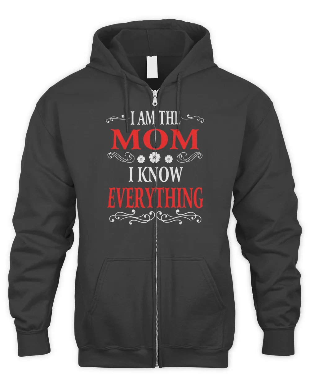 I am the Mom I know everything shirt Men's Zip Hoodie black s