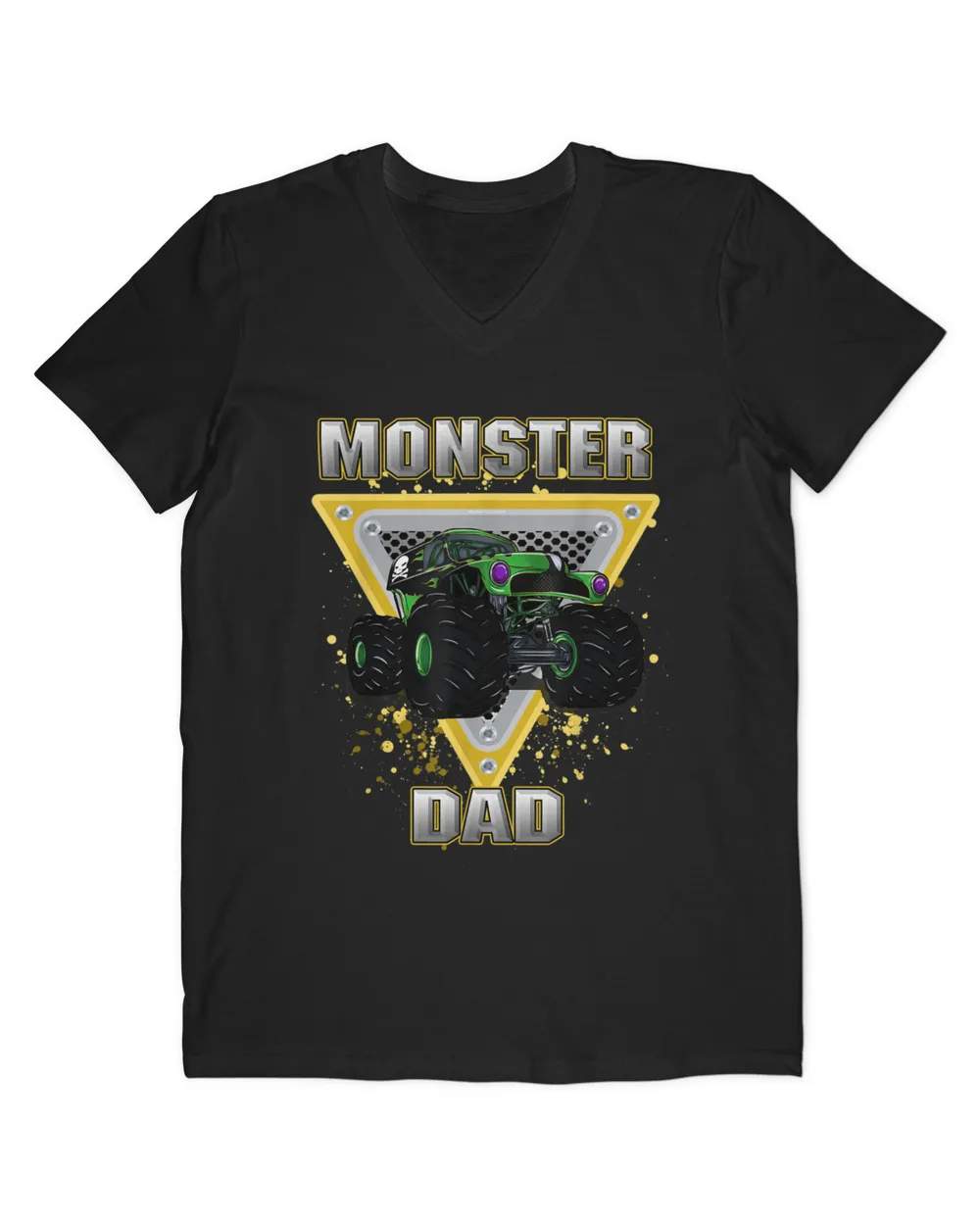 Monster Truck Dad T-Shirt Men's V-Neck T-Shirt black s