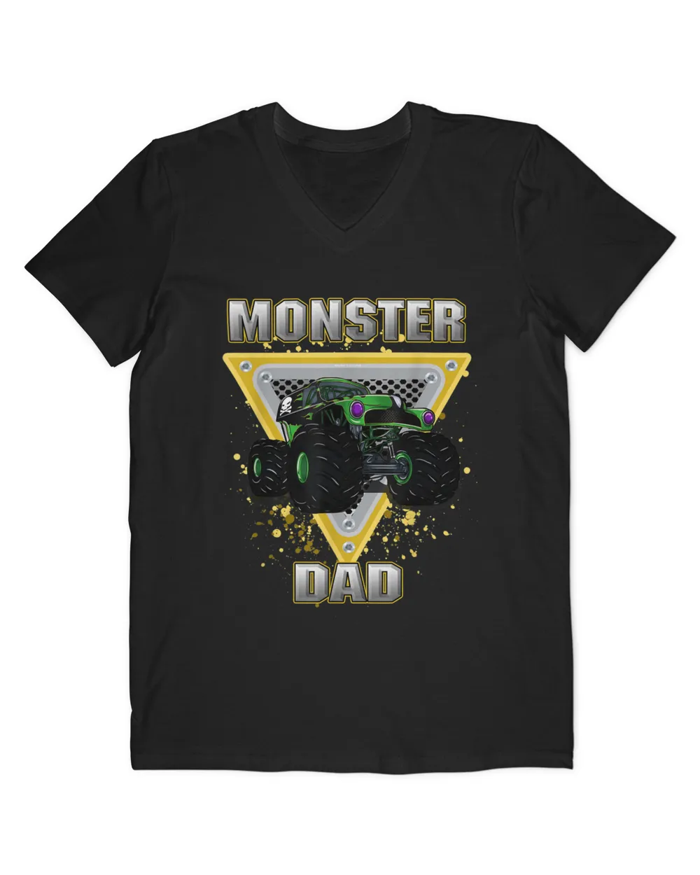 Monster Truck Dad T-Shirt Men's V-Neck T-Shirt black s