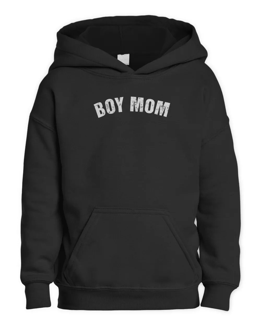 Boy mom shirt Kids Pullover Hoodie black xs