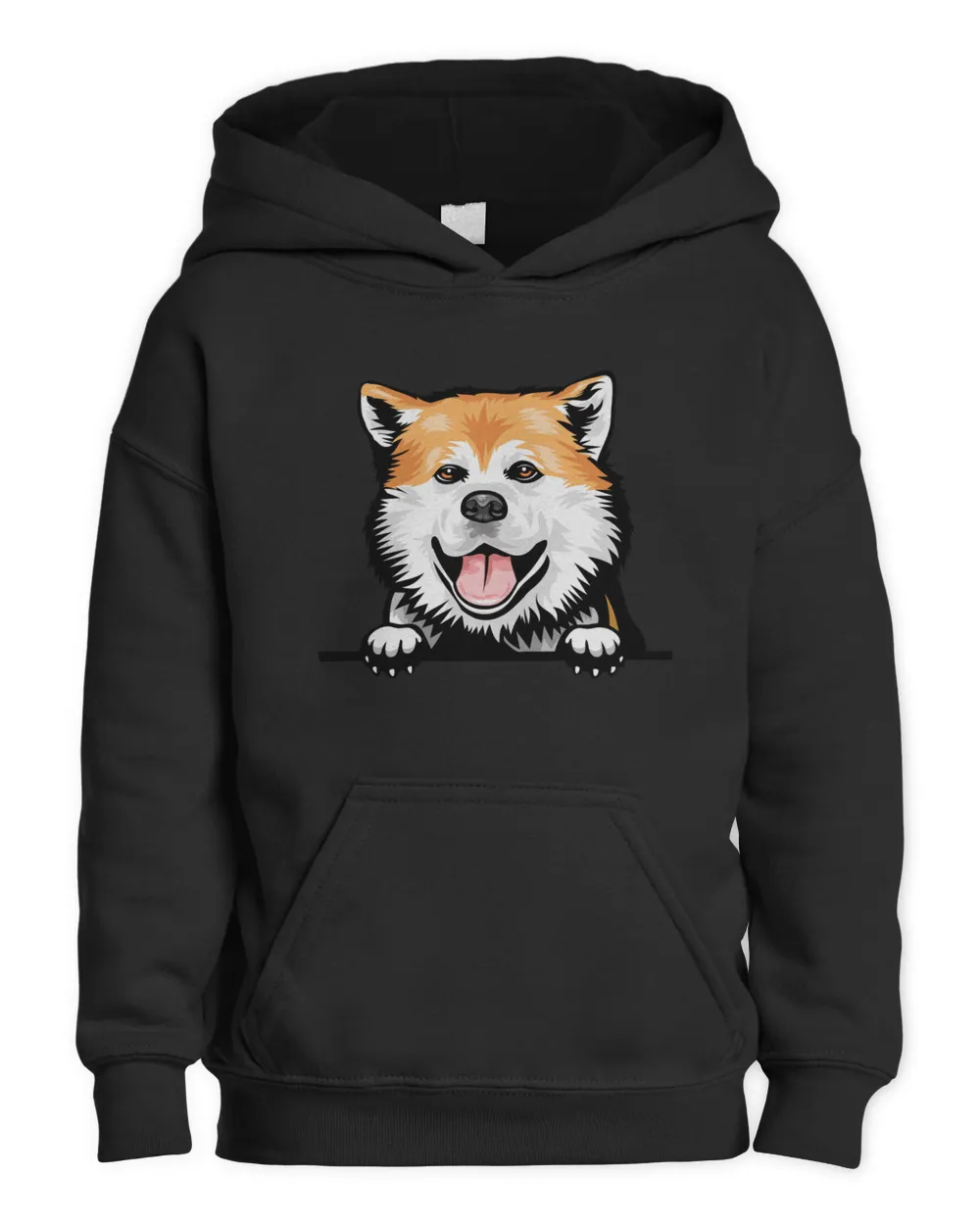 Animal Dog Akita Kids Pullover Hoodie black xs