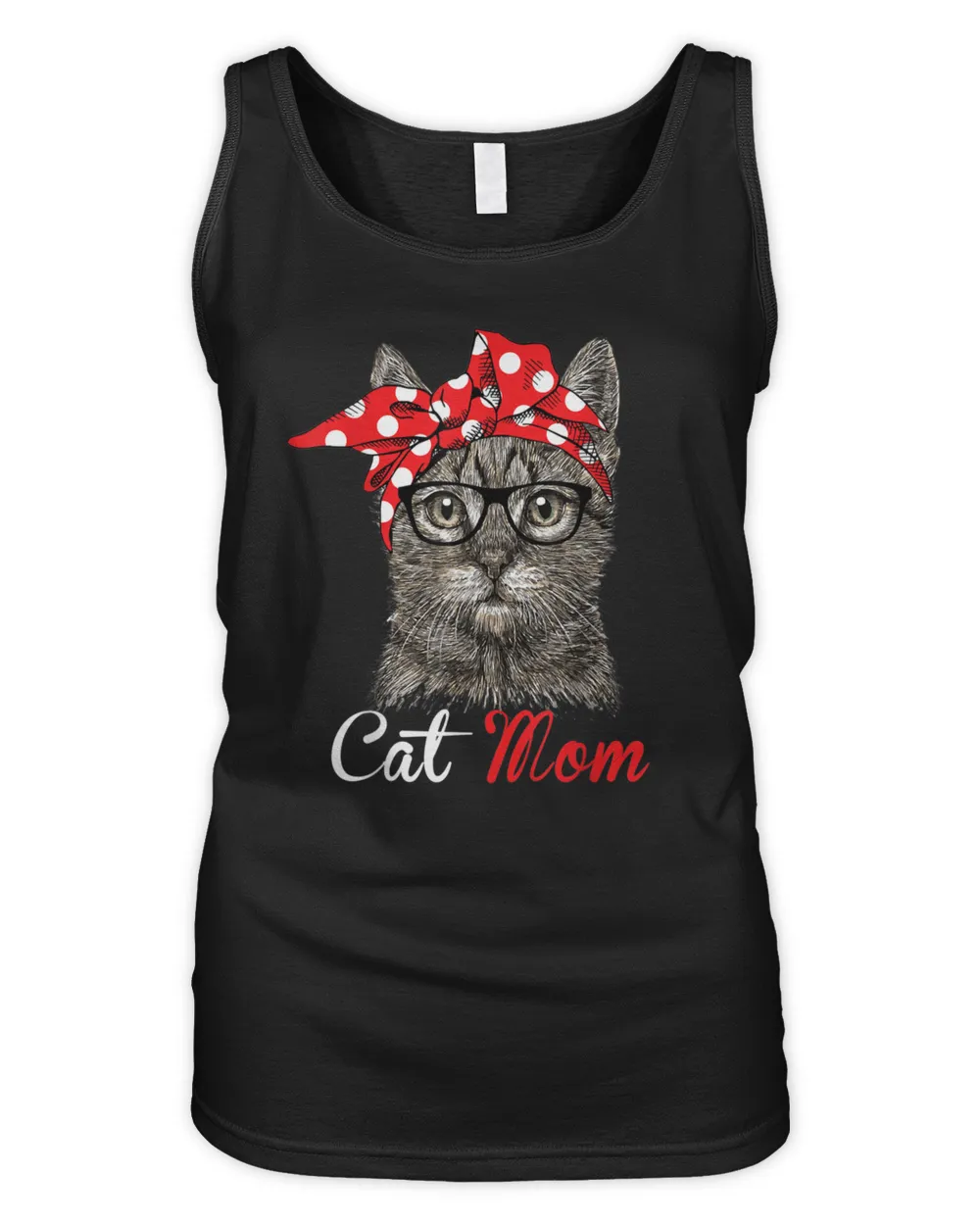 Funny Cat Mom Shirt for Cat Lovers-Mothers Day Gift Women's Tank Top black s