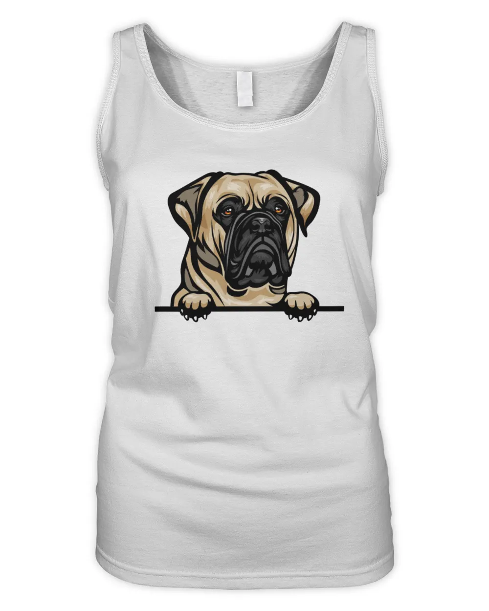 Animal Dog Bull Mastiff Shirt Women's Tank Top white s