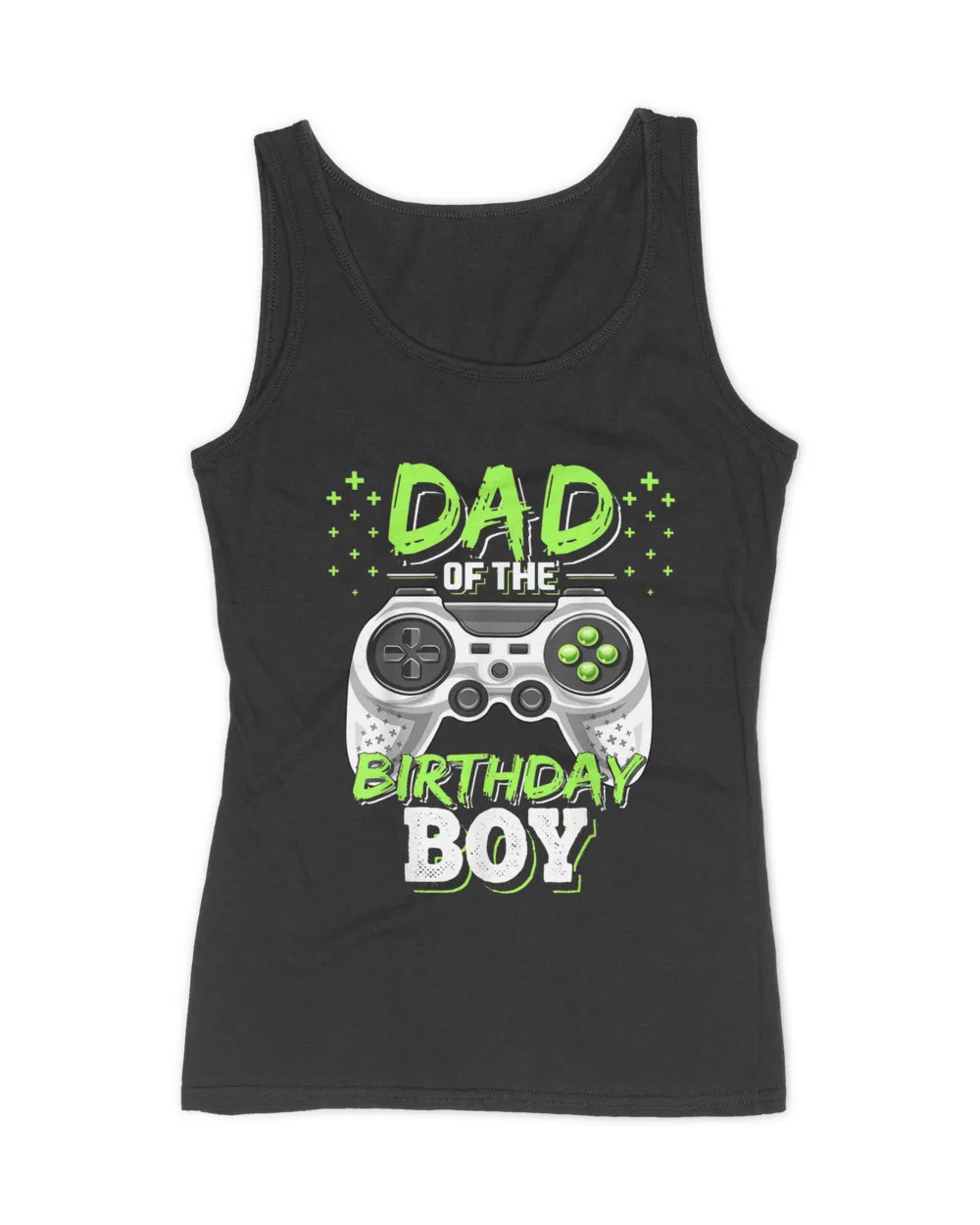 Mens Dad of the Birthday Boy Matching Video Gamer Birthday Party T-Shirt Women's Tank Top black s