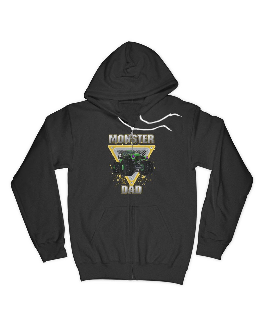 Monster Truck Dad T-Shirt Men's Zip Hoodie black s