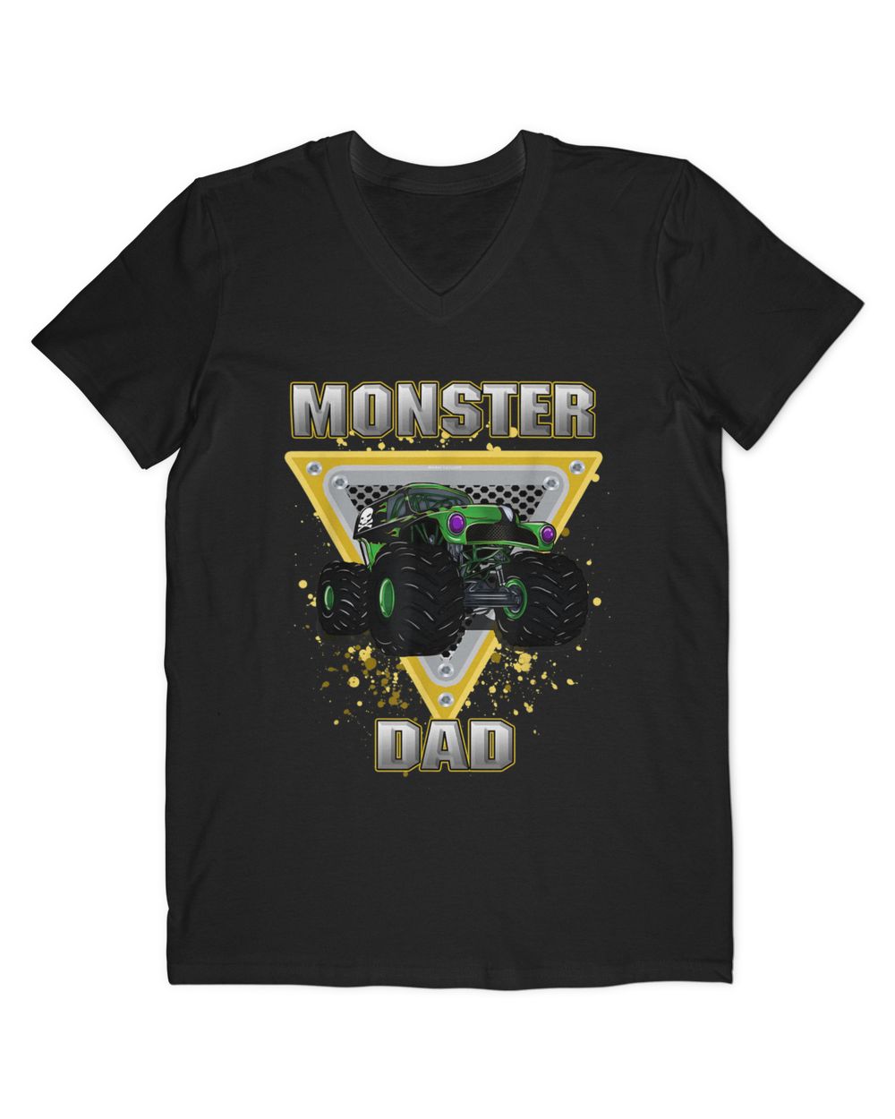 Monster Truck Dad T-Shirt Men's V-Neck T-Shirt black s