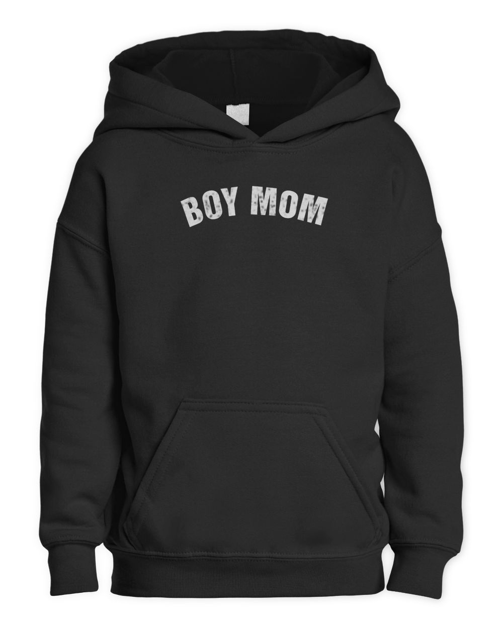 Boy mom shirt Kids Pullover Hoodie black xs
