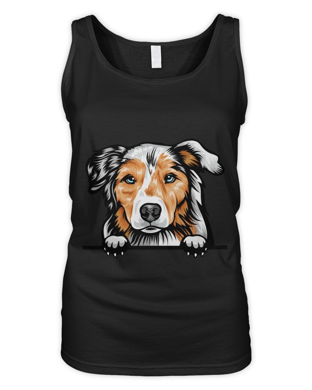 Animal Dog Australian Shepherd shirt Women's Tank Top black s