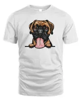 Animal Dog Boxer 8jjj4rfff Color Peeking Shirt Unisex Standard T-Shirt white s