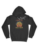 I Keep All My Dad Jokes In A Dad-A-Base Vintage Father Dad T-Shirt Men's Zip Hoodie black s