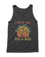 I Keep All My Dad Jokes In A Dad-A-Base Vintage Father Dad T-Shirt Men's Tank Top black s