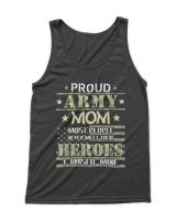 Proud Army Mom I Raised My Heroes Camouflage Graphics Army T-Shirt Men's Tank Top black s
